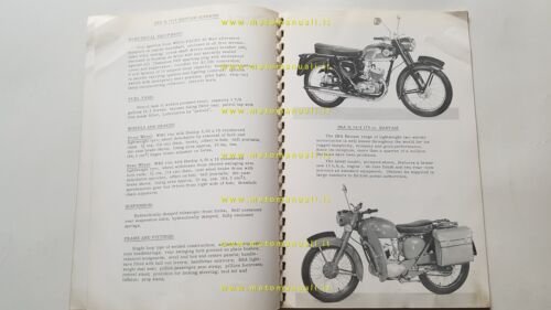 BSA catalogo produzione modelli 175-250-350-441-650 1968 depliant originale