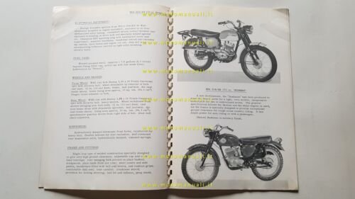 BSA catalogo produzione modelli 175-250-350-441-650 1968 depliant originale