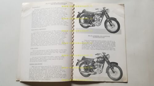BSA catalogo produzione modelli 175-250-350-441-650 1968 depliant originale