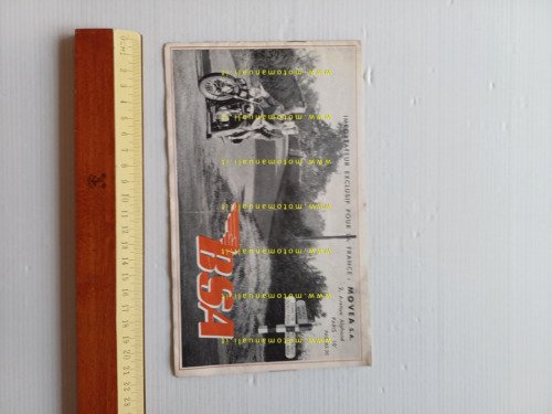 BSA catalogo produzione modelli 1948 depliant FRANCESE originale