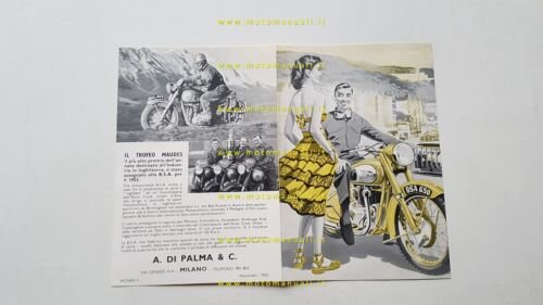 BSA catalogo produzione modelli moto 1952 depliant originale italiano