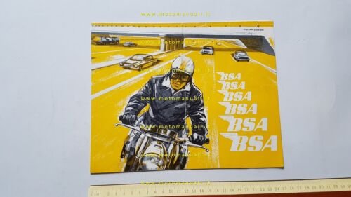 BSA catalogo produzione modelli moto 1965 depliant originale italiano