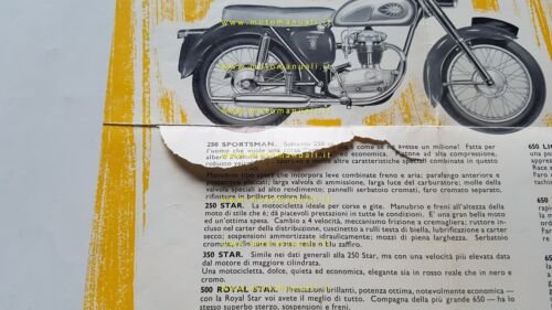 BSA catalogo produzione modelli moto 1965 depliant originale italiano