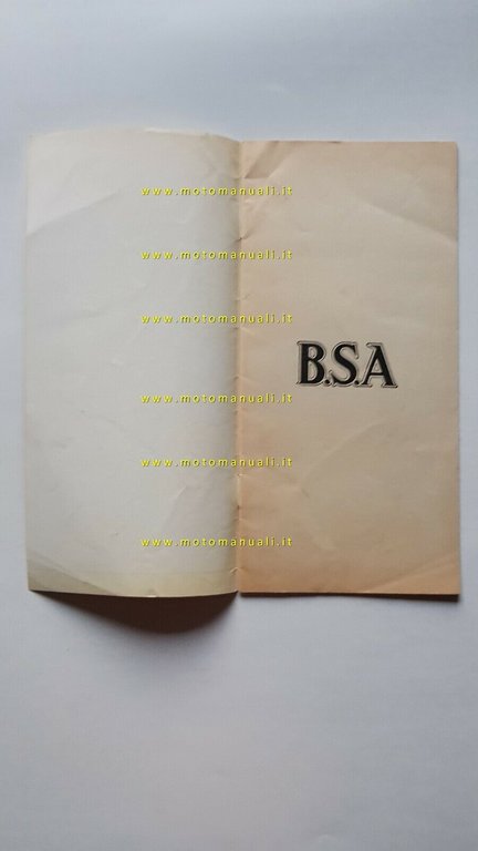 BSA catalogo produzione moto 1931 originale ITALIANO anteguerra pre-war brochure