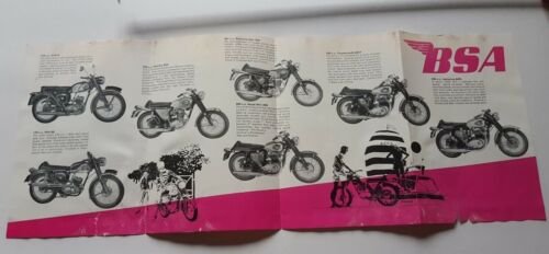 BSA catalogo produzione moto 1968 depliant originale brochure