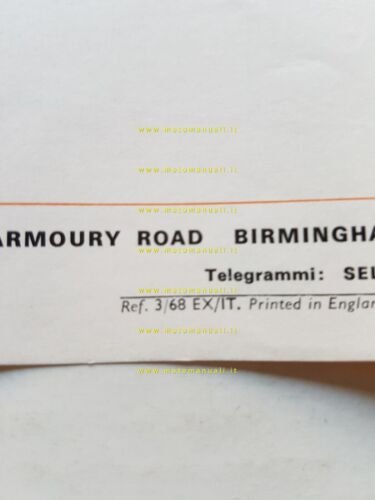 BSA catalogo produzione moto 1968 depliant originale ITALIANO