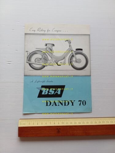 BSA Dandy 70 1955 depliant INGLESE originale