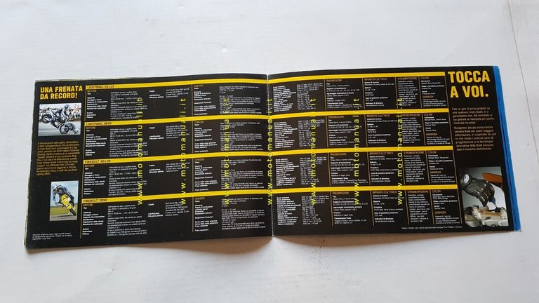 Buell produzione modelli 2003-04 depliant originale ITALIANO