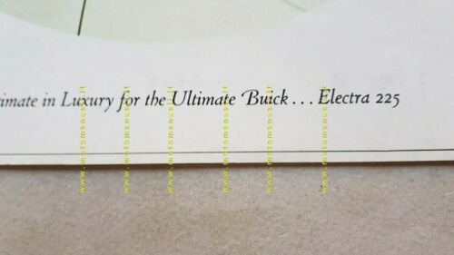 Buick Electra 225 1967 depliant ENGLISH brochure originale auto