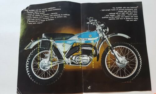Bultaco Alpina 250 350 1970 depliant originale brochure