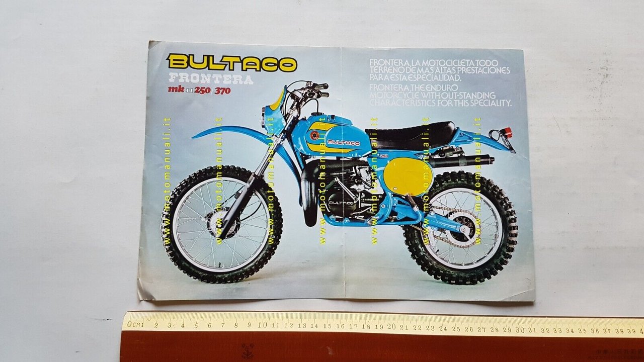 Bultaco Frontera Mk II 370 - 250 Enduro 1978 depliant …