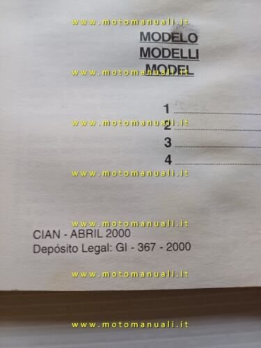 Bultaco Lobito 75-80 1998-2000 catalogo ricambi originale