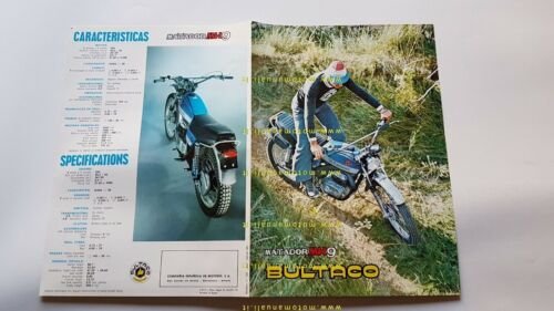 Bultaco Matador 350 MK9 1975 depliant originale Spagnolo brochure