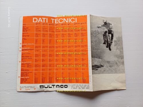 Bultaco produzione 1971 Pursang Alpina Montadero Sherpa depliant italiano