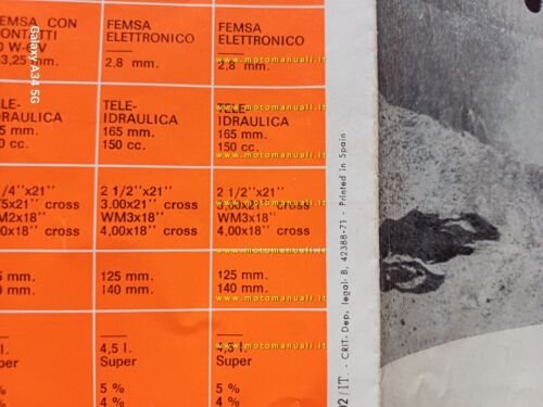 Bultaco produzione 1971 Pursang Alpina Montadero Sherpa depliant italiano