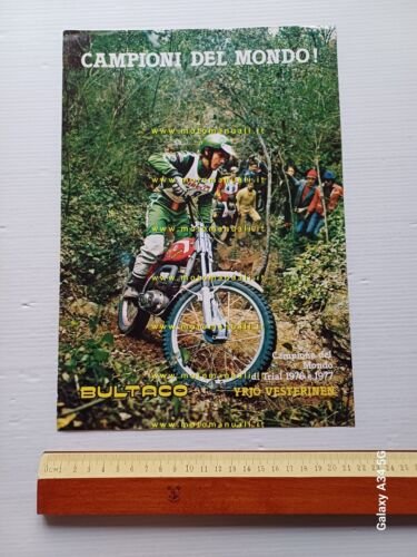 BULTACO produzione modelli 1977 Vesterinen depliant originale ITALIANO