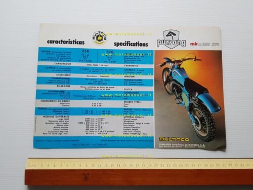 Bultaco Pursang 250-370 MK 11 cross 1977 depliant originale ITALIANO