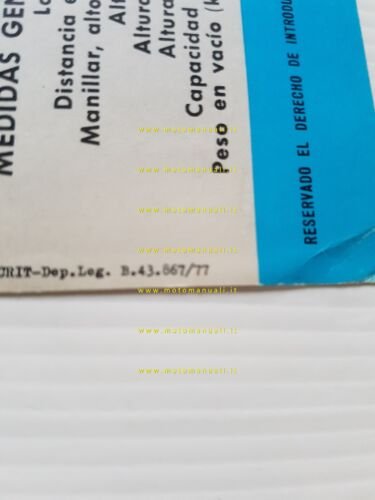 Bultaco Pursang 250-370 MK 11 cross 1977 depliant originale ITALIANO