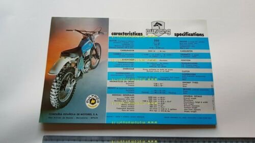 Bultaco Pursang 250 Cross 1977 depliant originale Spagnolo brochure