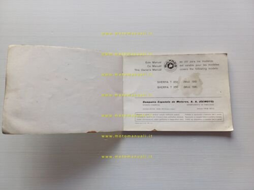 Bultaco Sherpa T 350 - 250 1978 manuale uso manutenzione …