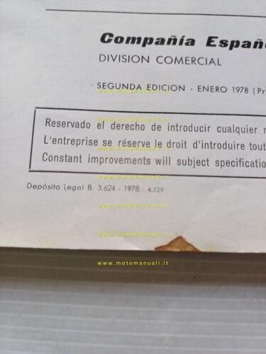 Bultaco Sherpa T 350 - 250 1978 manuale uso manutenzione …