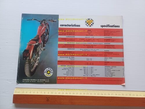 Bultaco Sherpa T 350 trial 1977 depliant spagnolo originale