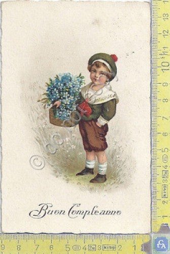 Buon Compleanno - Greetings - 1935 - Cartolina - Postcard | Immagine principale