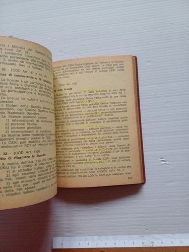 C.S.A.I. annuario sportivo automobilistico 1972 originale