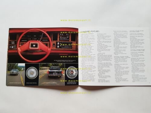 Cadillac Eldorado Biarritz Convertibile Coupè Touring '84 depliant originale USA