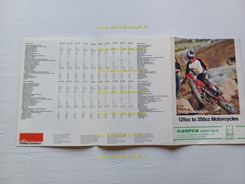 Cagiva - Harley-Davidson produzione modelli 1978 depliant originale
