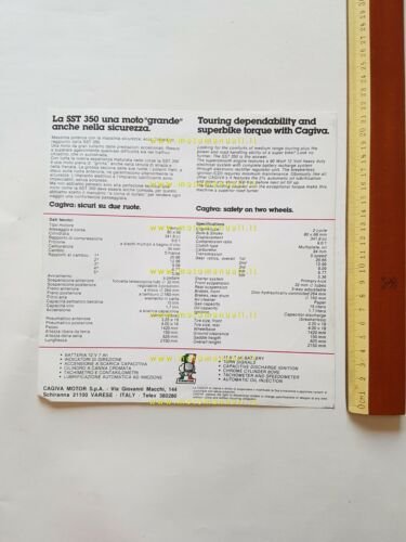 Cagiva - HD SST 350 1978 depliant originale brochure moto