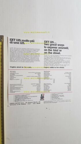 Cagiva - HD SXT 125 1978 depliant originale brochure moto