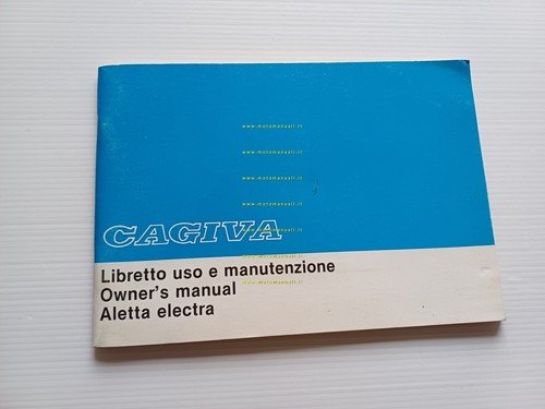 Cagiva 125 Aletta Electra 1984 manuale uso manutenzione originale Italiano