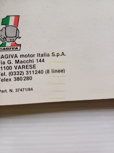Cagiva 125 Aletta Electra 1984 manuale uso manutenzione originale Italiano