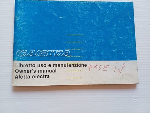 Cagiva 125 Aletta Electra 1984 manuale uso manutenzione originale Italiano