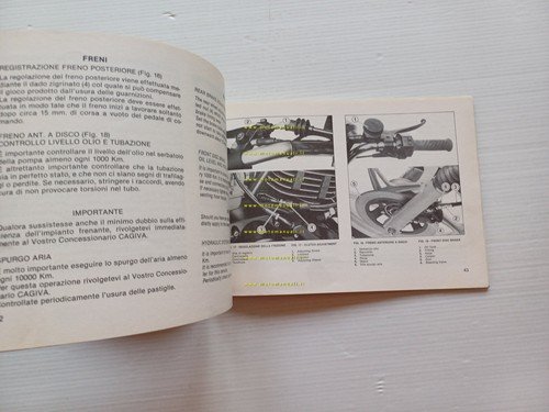 Cagiva 125 Aletta Electra 1984 manuale uso manutenzione originale Italiano