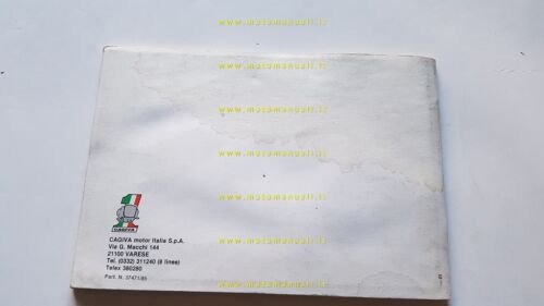 Cagiva 125 Aletta Electra 1985 manuale uso manutenzione originale Italiano