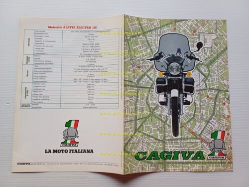 Cagiva 125 Aletta Electra Vigili Urbani 1988 depliant originale ITALIANO