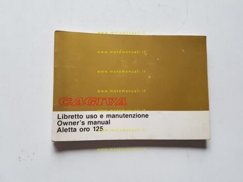 Cagiva 125 Aletta Oro 1985 manuale uso manutenzione libretto originale