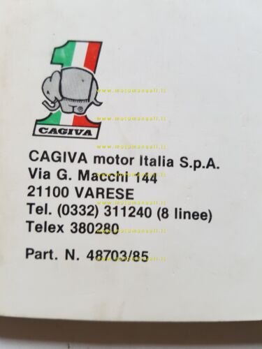 Cagiva 125 Aletta Oro 1985 manuale uso manutenzione libretto originale