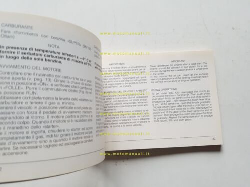 Cagiva 125 Aletta Oro 1985 manuale uso manutenzione libretto originale