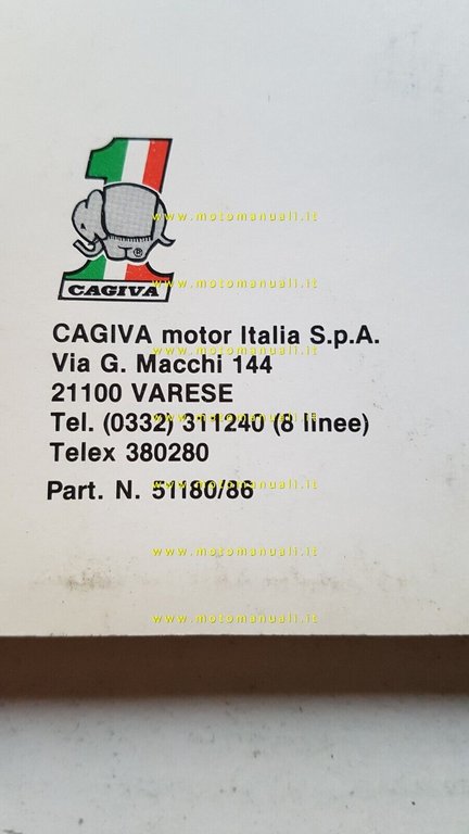 Cagiva 125 Aletta Oro S2 1986 manuale uso manutenzione libretto …