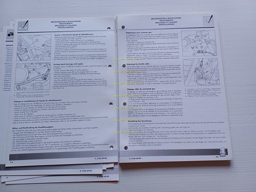 Cagiva 125 Blues 1988 AGGIORNAMENTO manuale officina originale