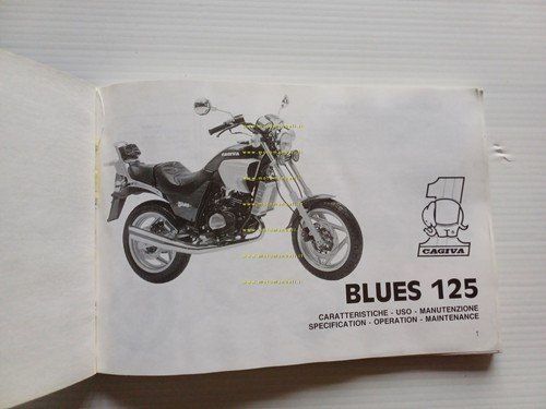 Cagiva 125 Blues 1988 manuale uso manutenzione libretto originale Italiano