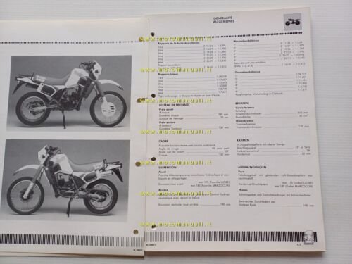 Cagiva 125 Elefant 2 1985 VARIANTI manuale officina Aletta-Elefant 125 …