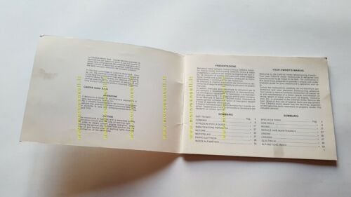 Cagiva 125 SXT 1982 manuale uso manutenzione originale owner's manual