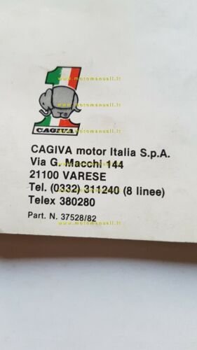 Cagiva 125 SXT 1982 manuale uso manutenzione originale owner's manual