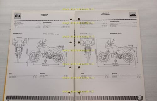 Cagiva 125 Tamanaco 1989 AGGIORNAMENTO manuale officina originale