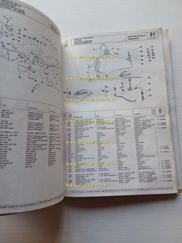 Cagiva 350 Ala Rossa Enduro 1983 catalogo ricambi originale spare …