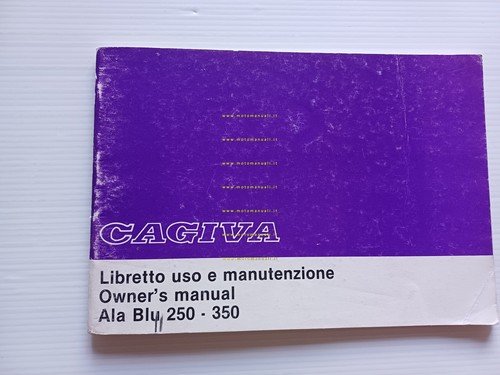 Cagiva Ala Blu 250 350 1983 manuale uso manutenzione libretto …
